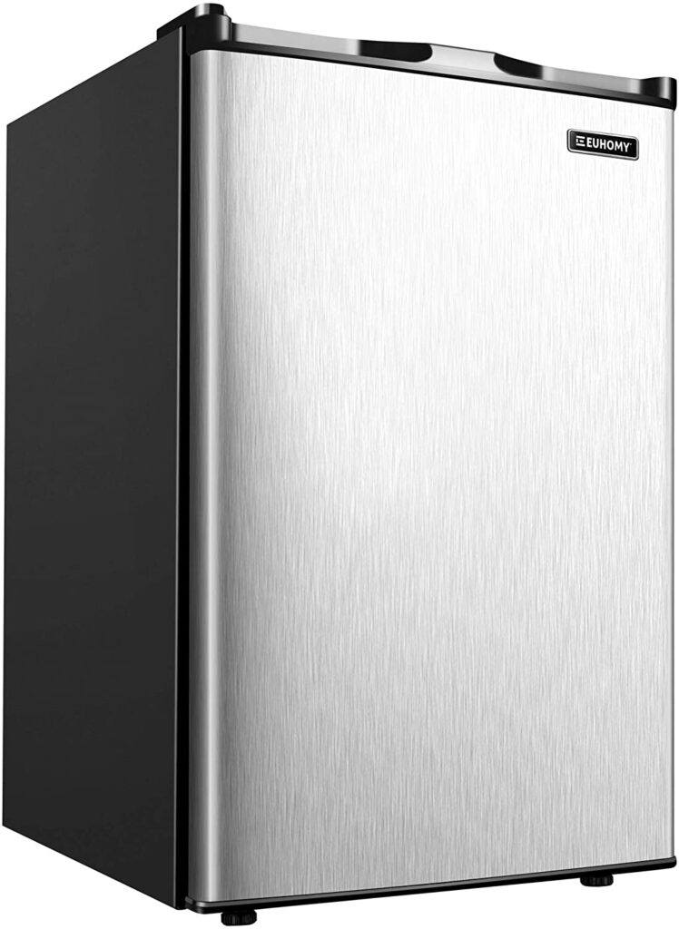 Best Under the Counter Freezer- Euhomy Upright freezer, 3.0 Cubic Feet, Single Door Compact Mini Freezer  