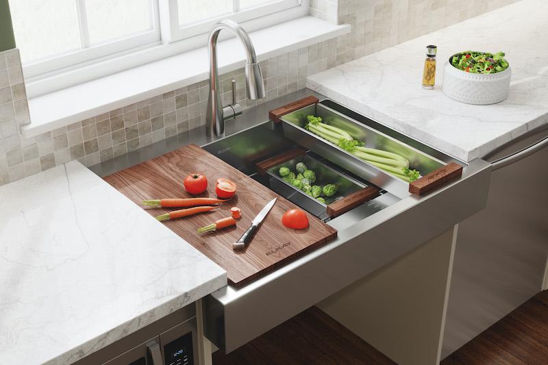 ADA Kitchen - Sink full of vegtables