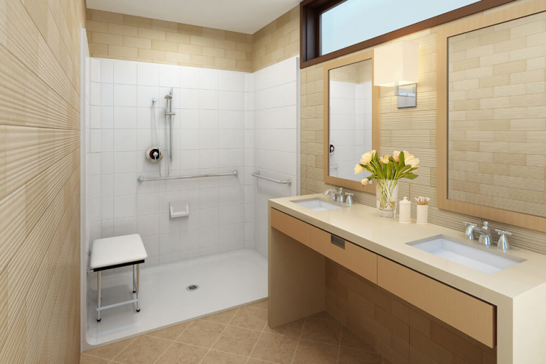 ADA Bathrooms - ADA Sink And Shower