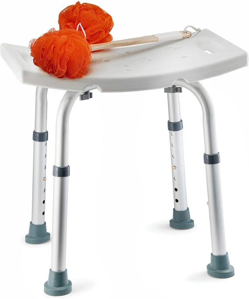 Bath Chairs for Elderly -  Medical King Shower Chair - with Back Scrubber & Additional Sponge
