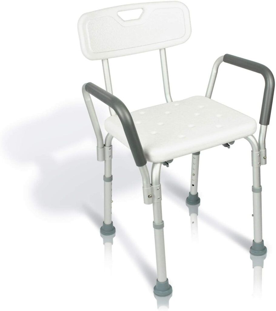 Bath Chairs for Elderly- Vive Shower Chair with Back
