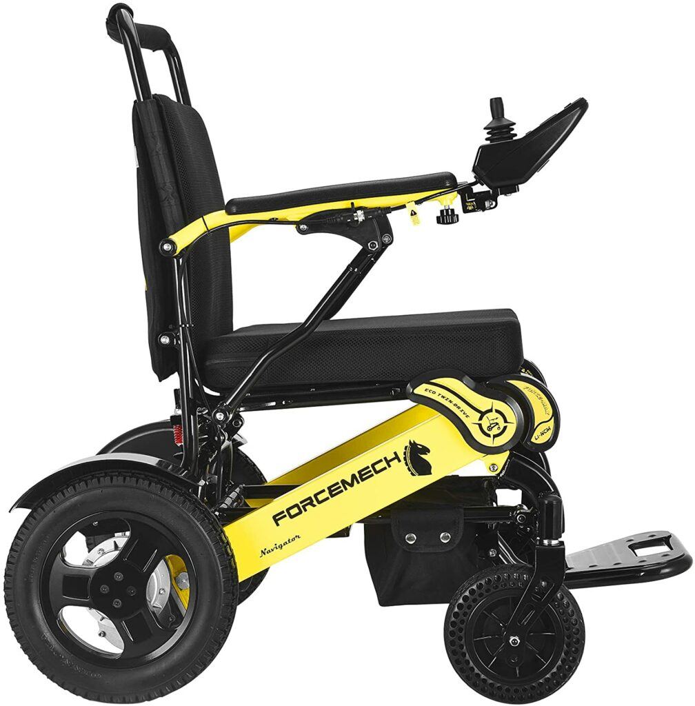 Forcemech Navigator xl review lightweight electric folding wheelchair with lithium battery