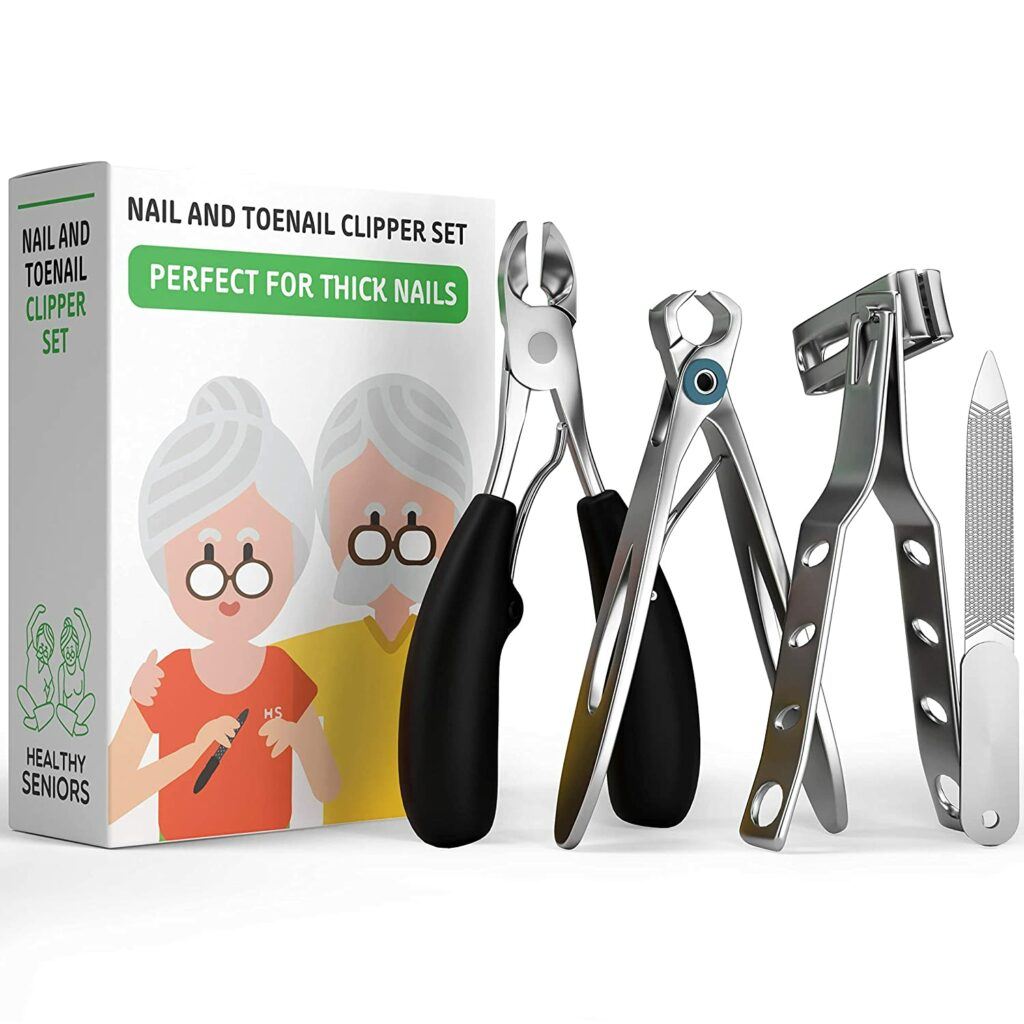 nail clippers for seniors-Healthy Seniors Complete Nail and Toenail Clipper Set