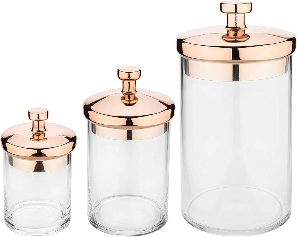 Glass storage jars-Best Glass Storage Jars For Your Bathroom 