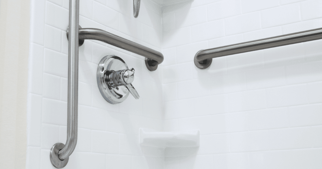 How to Install A Grab Bar In A Fiberglass Shower: Picture of a Grab Bar