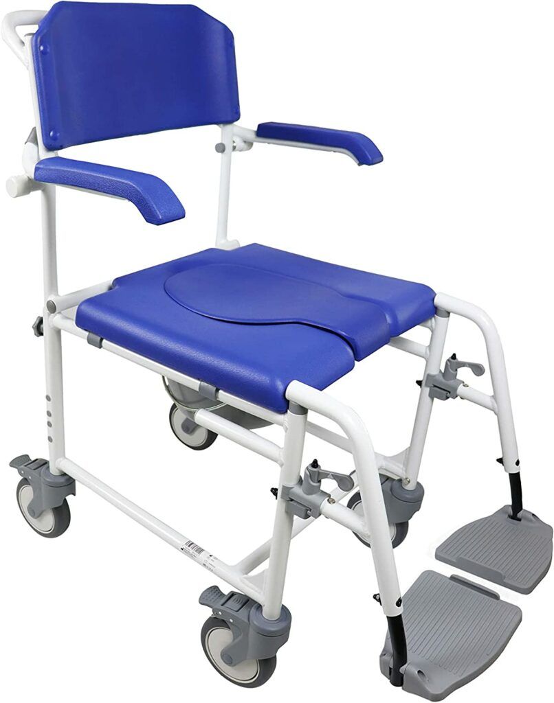 Roll In Shower Chairs For Disabled - KMINA PRO - Shower Chair with Wheels
