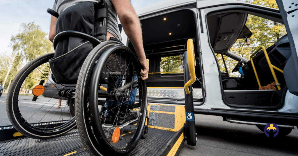 The History Of The Wheelchair-man on wheelchair lift