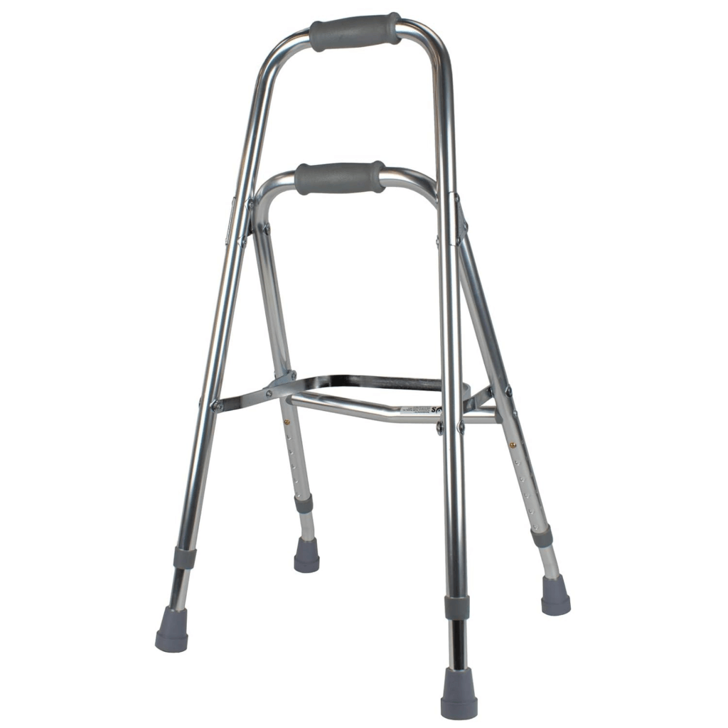 Hemi Walker - Mobility Aid for Elderly, Handicapped, Disabled Users - One Arm or Hand Support, Folding, Aluminum, Height Adjustable