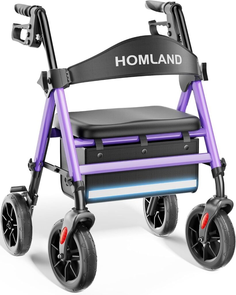 Ergonomic Light Rollator Walker,