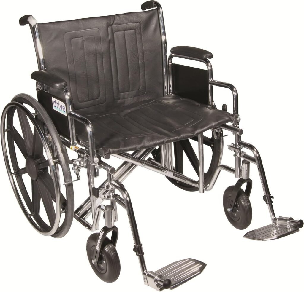 Drive Medical Bariatric Sentra EC Wheelchair, Swing Away Footrests