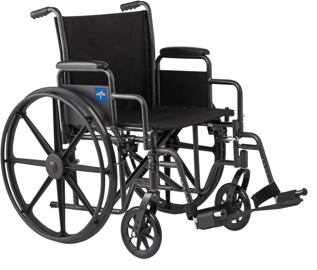 Medline Comfortable Folding Wheelchair